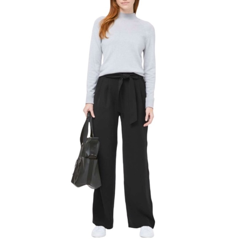 EuC LuLuLem0n LiGhtWeiGht NoiR wiDe leG tiE PaNts siZe 2 - Picture 2 of 14